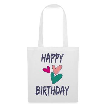 ALLES GUTE ZUM GEBURTSTAG. ALLES GUTE ZUM GEBURTSTAG. JAHRESTAG. - Stoffbeutel - Weiß - Vorne