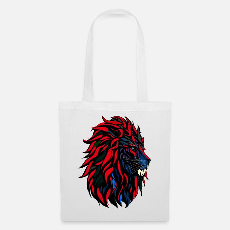 Lionhead - Löwenkopf - Stoffbeutel - Weiß