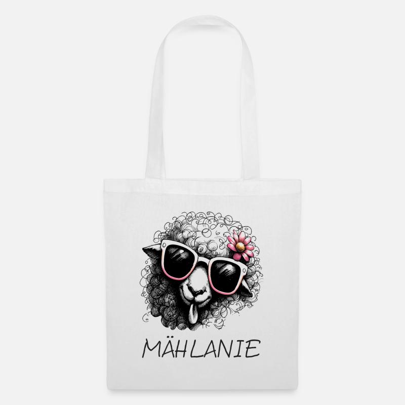 mählanie melanie meli melli schaf name lustig - Stoffbeutel - Weiß