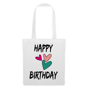 60. 60 ANS. 60e ANNIVERSAIRE. ANNIVERSAIRE 60 ANS. - Sac en tissu - blanc - Devant