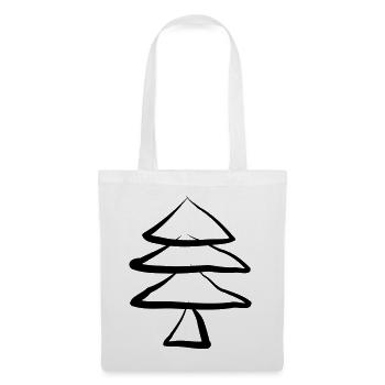arbre de Noël arbre de Noël arbre de Noël - Sac en tissu - blanc - Devant