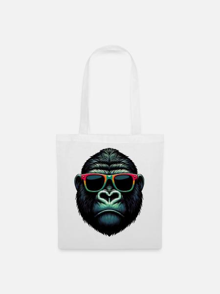 Gorilla - Stoffbeutel - Weiß