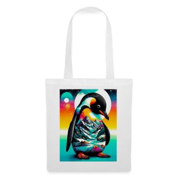 pingouin - Sac en tissu - blanc - Devant