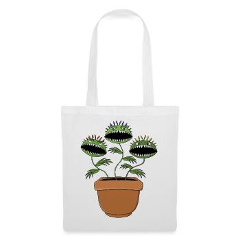 Illustration de plante carnivore vive - Sac en tissu - blanc - Devant