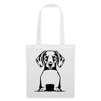 Dachshund Hunde T-shirt Geschenk - Stoffbeutel - Weiß - Vorne