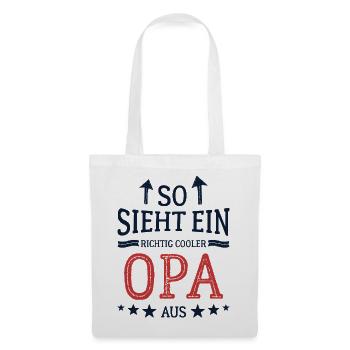 So sieht ein cooler Opa aus Bester Großvater  - Stoffbeutel - Weiß - Vorne