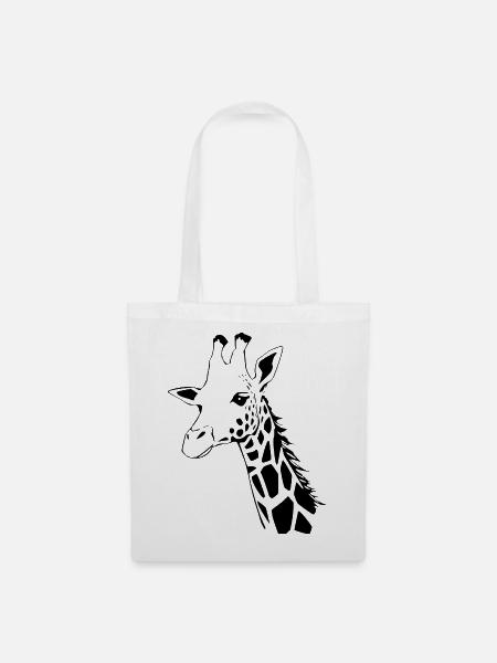 Giraffe Geschenk Weihnachten  - Stoffbeutel - Weiß