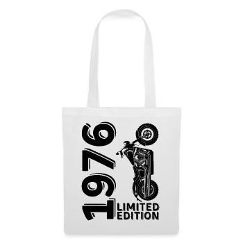 Anniversaire 50 Ans Biker Né en 1976 Vintage - Sac en tissu - blanc - Devant