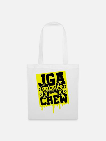 Jga Crew Junggesellen Affe - Stoffbeutel - Weiß