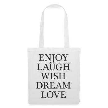 Affiche de faute de frappe sur la sagesse positive de la vie - Sac en tissu - blanc - Devant
