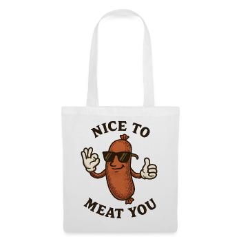 Lunettes de soleil Salsage : Sympa de te faire de la viande - Sac en tissu - blanc - Devant