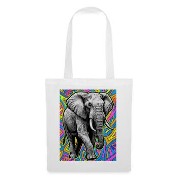 Elefant - Stoffbeutel - Weiß - Vorne