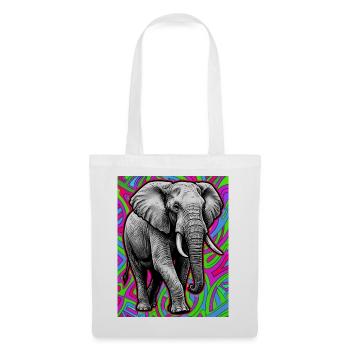 Elefant - Stoffbeutel - Weiß - Vorne