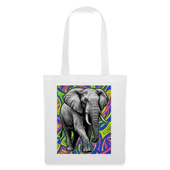Elefant - Stoffbeutel - Weiß - Vorne