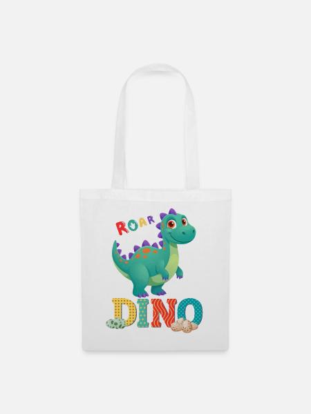Dino - Stoffbeutel - Weiß