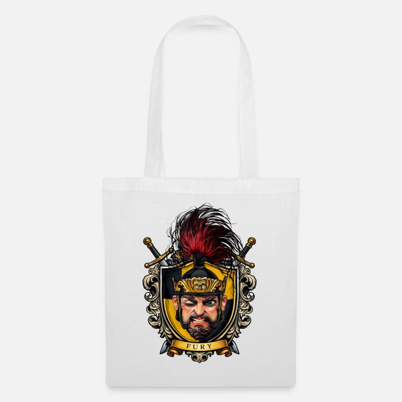 Fury Shield Warrior Crest - Tote Bag - white