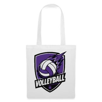 Purple Shield Volleyball Logo - Tote Bag - white - Front
