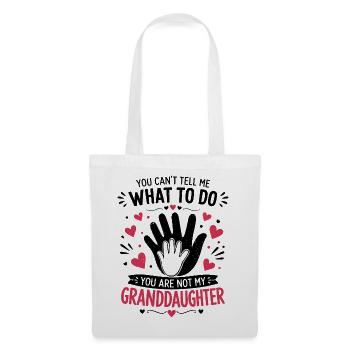 Funny Granddaughter Gift for Grandpa Grandma - Tote Bag - white - Front