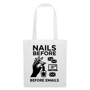 nails before mails - Tote Bag - white - Front