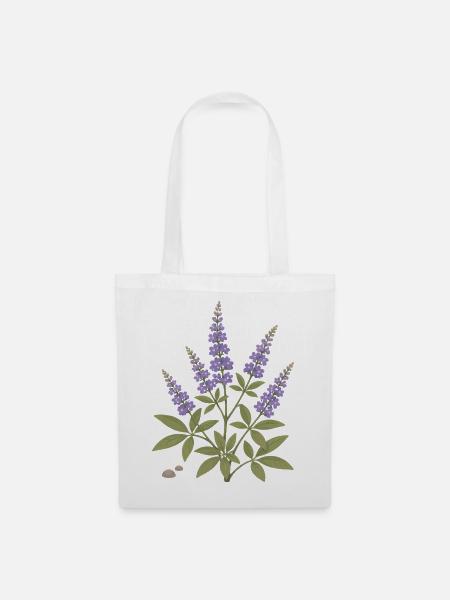Mönchspfeffer mit violetten Blüten - Stoffbeutel - Weiß