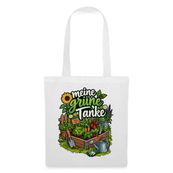 Meine grüne Tanke – Gartenfreude - Stoffbeutel - Weiß - Vorne