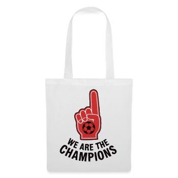 Fussball Champions Hand Logo - Stoffbeutel - Weiß - Vorne