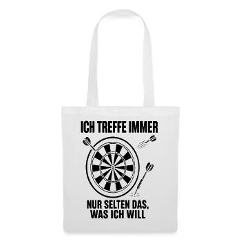 Daneben geworfen Dartspieler Fehlwurf Humor - Stoffbeutel - Weiß - Vorne