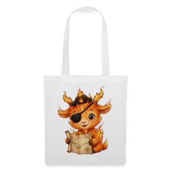 Pirate Fire Goat Shirt Piraten Feuer Ziege - Stoffbeutel - Weiß - Vorne
