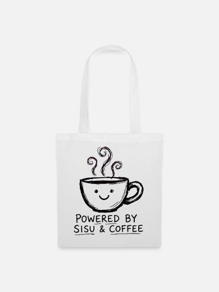 Sisu und Kaffee – Kaffeetasse - Stoffbeutel - Weiß
