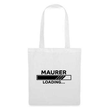 Maurer Spruch Baustelle Lustiges Maurer Geschenk - Stoffbeutel - Weiß - Vorne