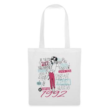 Jahrgang 1992 Geschenk Geburtstag 1992 Mädchen 1992 - Stoffbeutel - Weiß - Vorne