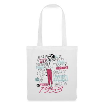 Millésime 1953 Cadeau Anniversaire 1953 Fille 1953 - Sac en tissu - blanc - Devant