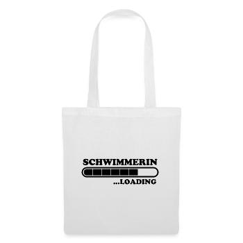 Schwimmerin Spruch Schwimmen Schwimmerin Geschenk - Stoffbeutel - Weiß - Vorne