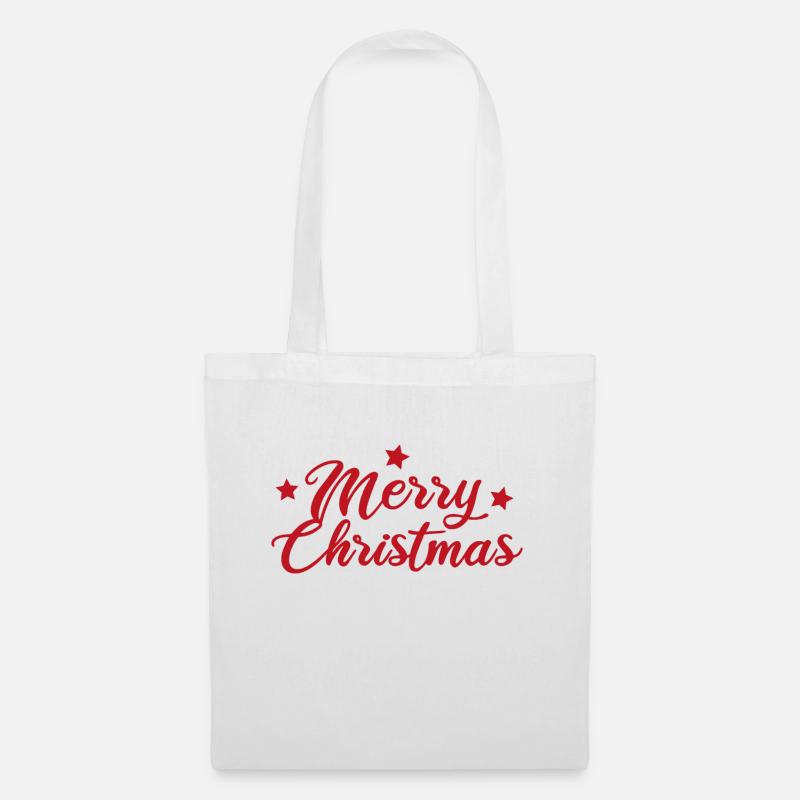 Merry Christmas - Stoffbeutel - Weiß