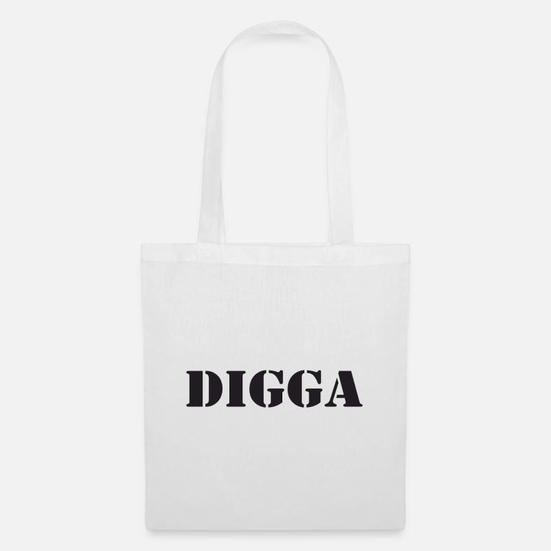Digga - Freund, Bruder und Kumpel Design - Stoffbeutel - Weiß