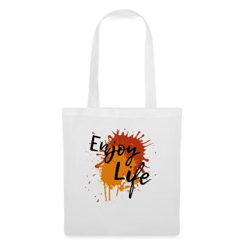 Splash Enjoy Life Red Orange Paint Splash Gift - Tote Bag - white - Front