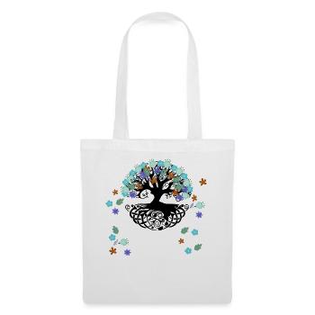 Tree of Life,Runes,Celtics,Tree of Life,Flowers - Tote Bag - white - Front