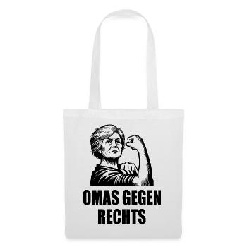 Omas gegen rechts - Stoffbeutel - Weiß - Vorne