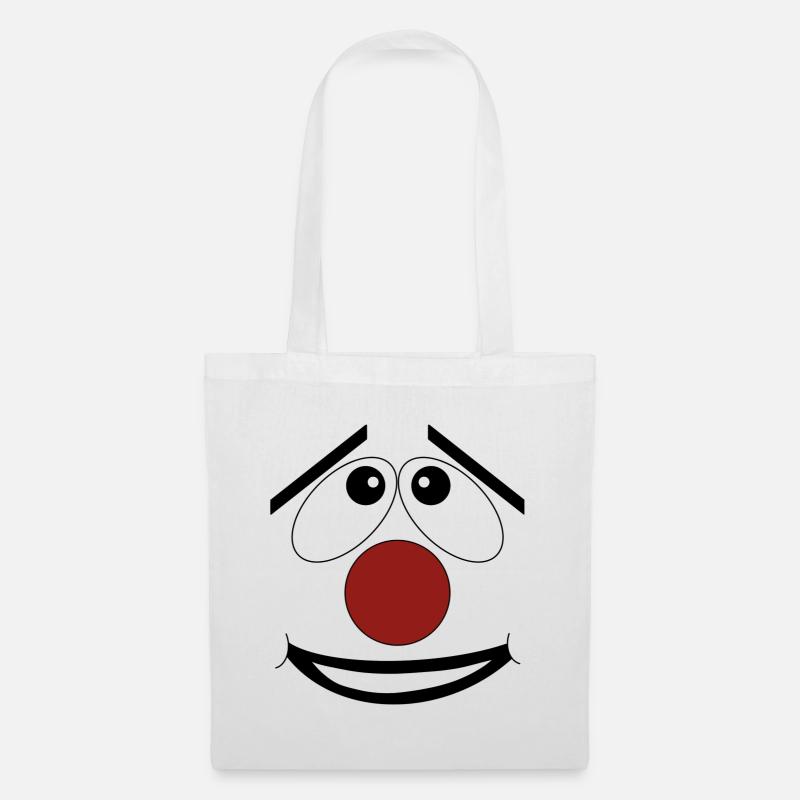 Clown-gesicht - Stoffbeutel - Weiß