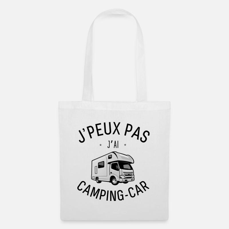 J peux pas j ai Camping car - Sac en tissu - blanc