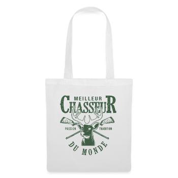 meilleur chasseur du monde cadeau papa papy chasse - Sac en tissu - blanc - Devant