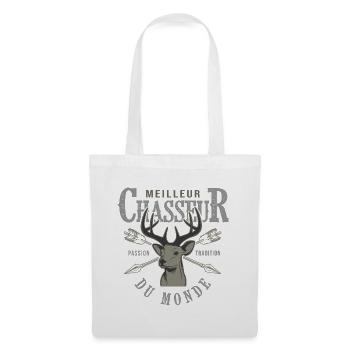 meilleur chasseur du monde cadeau papa chasse - Sac en tissu - blanc - Devant