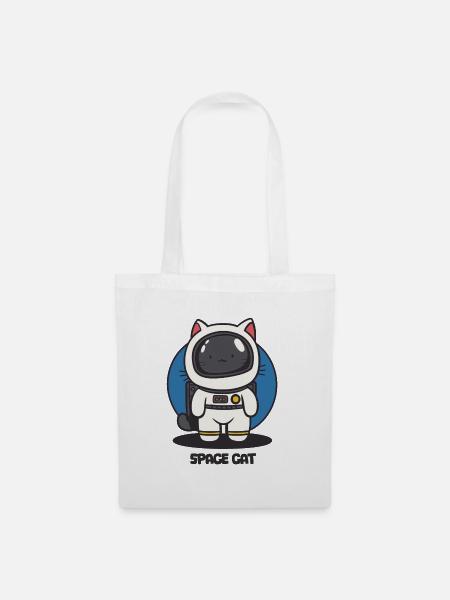 Spacecat - Stoffbeutel - Weiß