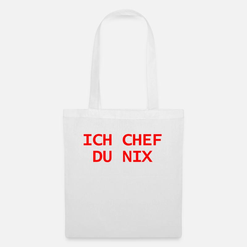 ich chef - Stoffbeutel - Weiß