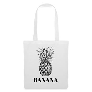 Banananas - Banane oder Ananas - Geschenk Party - Stoffbeutel - Weiß - Vorne