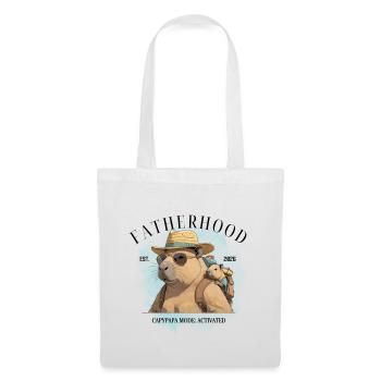 Fatherhood – Capypapa Mode: Activated - Stoffbeutel - Weiß - Vorne