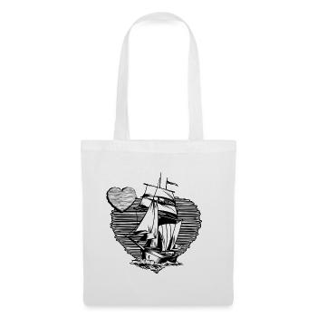 Captain moin moin sailboat skipper sailor's yarn - Tote Bag - white - Front
