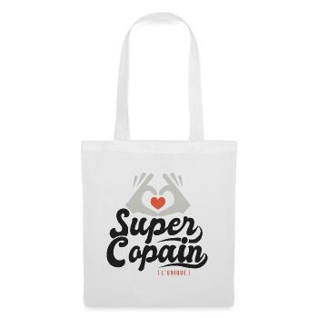 Super copain l unique cadeau copain ami - Sac en tissu - blanc - Devant