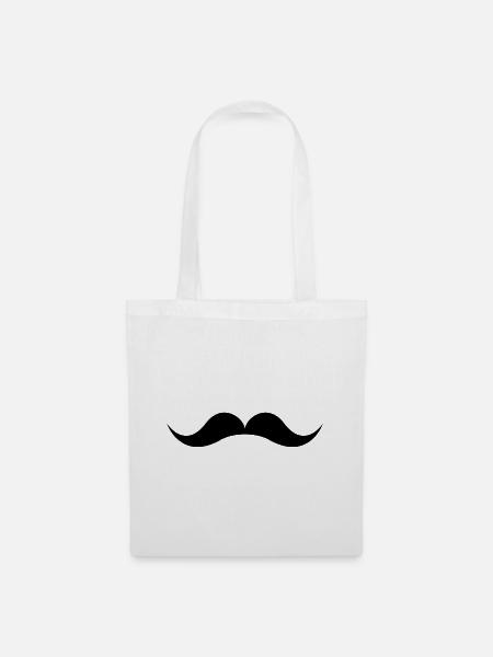 Mustache - Tote Bag - white