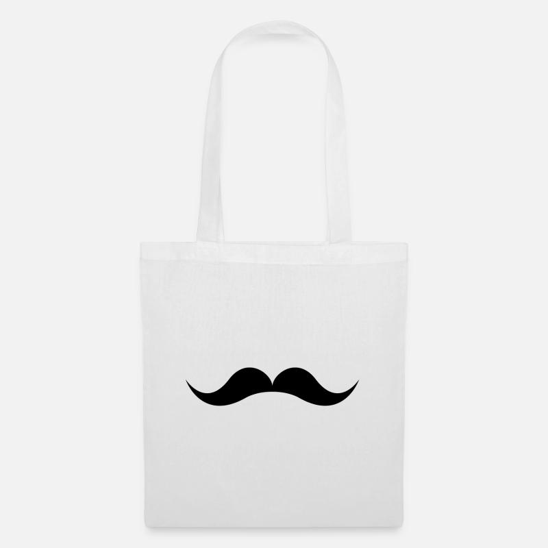 Moustache - Stoffbeutel - Weiß